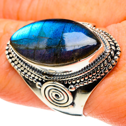 Labradorite Rings handcrafted by Ana Silver Co - RING94111