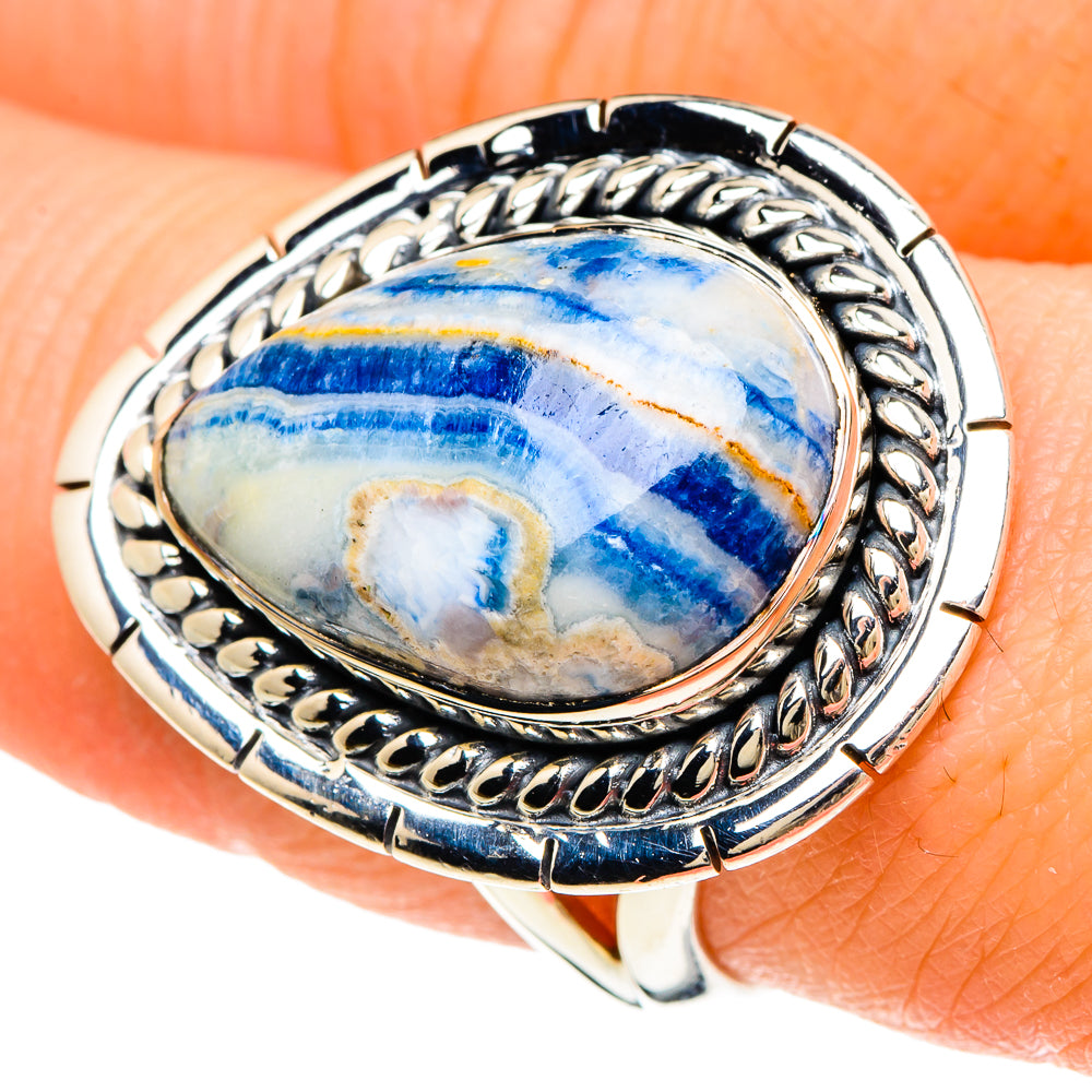 Blue Scheelite Rings handcrafted by Ana Silver Co - RING94112