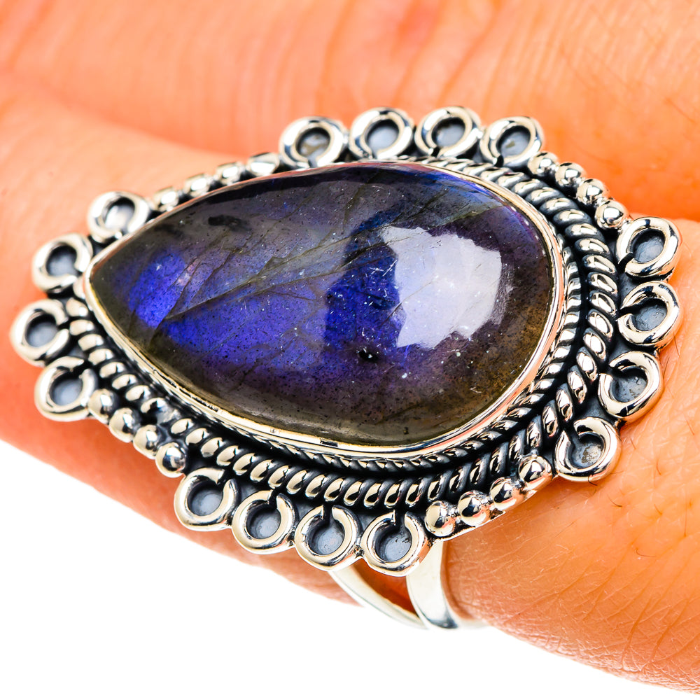 Labradorite Rings handcrafted by Ana Silver Co - RING94114