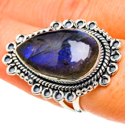 Labradorite Rings handcrafted by Ana Silver Co - RING94114