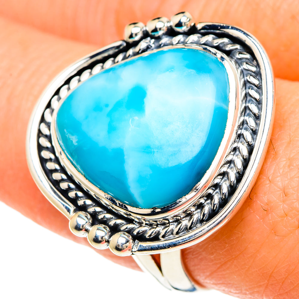 Larimar Rings handcrafted by Ana Silver Co - RING94116