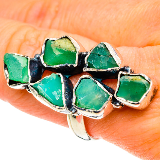 Chrysoprase Rings handcrafted by Ana Silver Co - RING94117