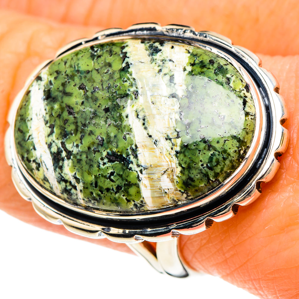 Lizard Jasper Rings handcrafted by Ana Silver Co - RING94122