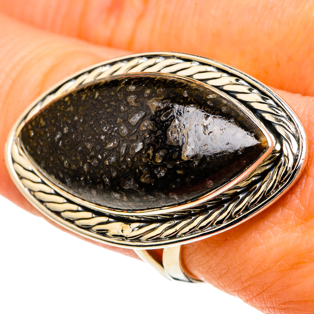 Dinosaur Bone Rings handcrafted by Ana Silver Co - RING94128