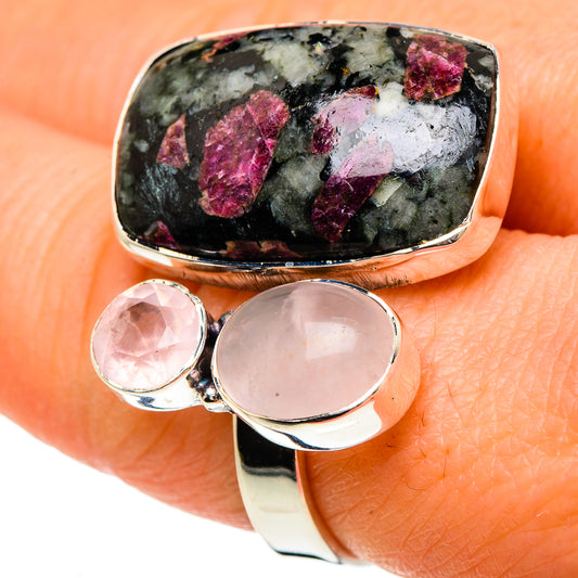 Russian Eudialyte Rings handcrafted by Ana Silver Co - RING94135