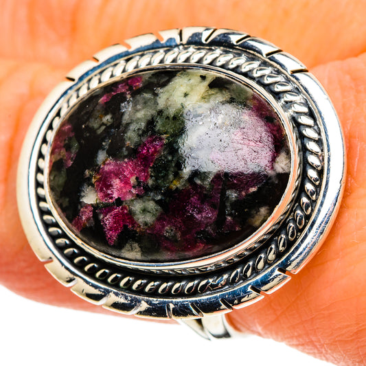 Russian Eudialyte Rings handcrafted by Ana Silver Co - RING94136