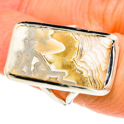 Laguna Lace Agate Rings handcrafted by Ana Silver Co - RING94144