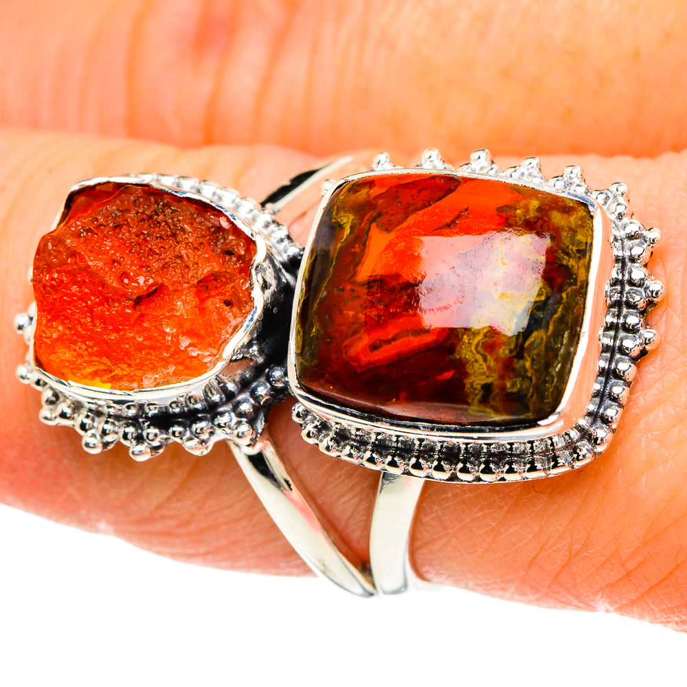 Morocco Agate Rings handcrafted by Ana Silver Co - RING94148