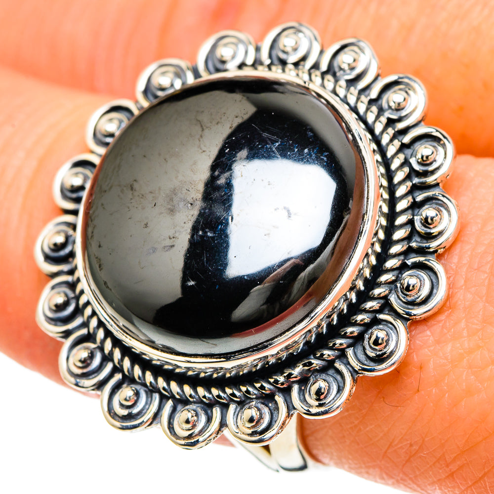 Hematite Rings handcrafted by Ana Silver Co - RING94151