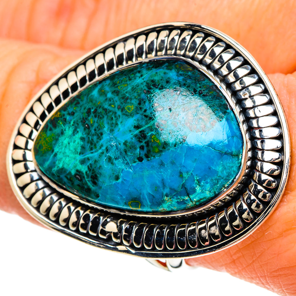 Chrysocolla Rings handcrafted by Ana Silver Co - RING94154