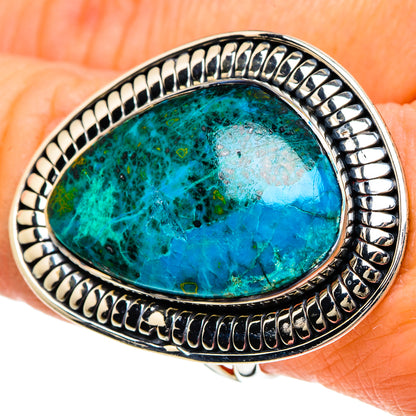 Chrysocolla Rings handcrafted by Ana Silver Co - RING94154