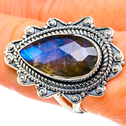 Labradorite Rings handcrafted by Ana Silver Co - RING94157