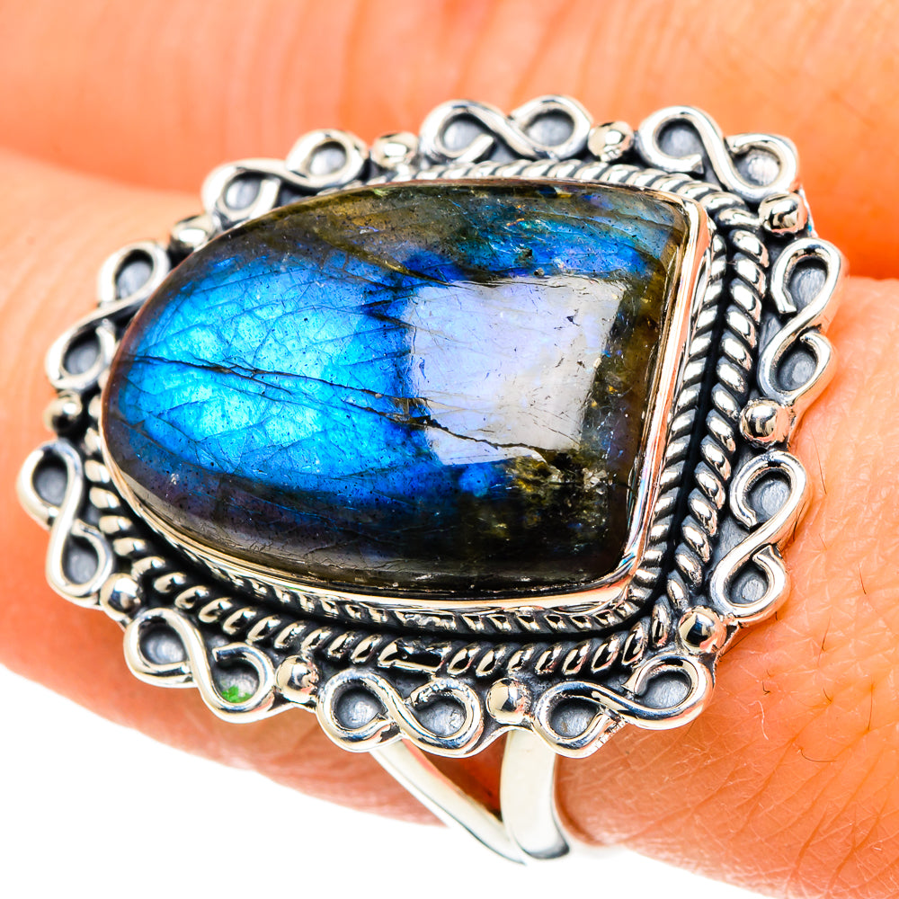 Labradorite Rings handcrafted by Ana Silver Co - RING94161