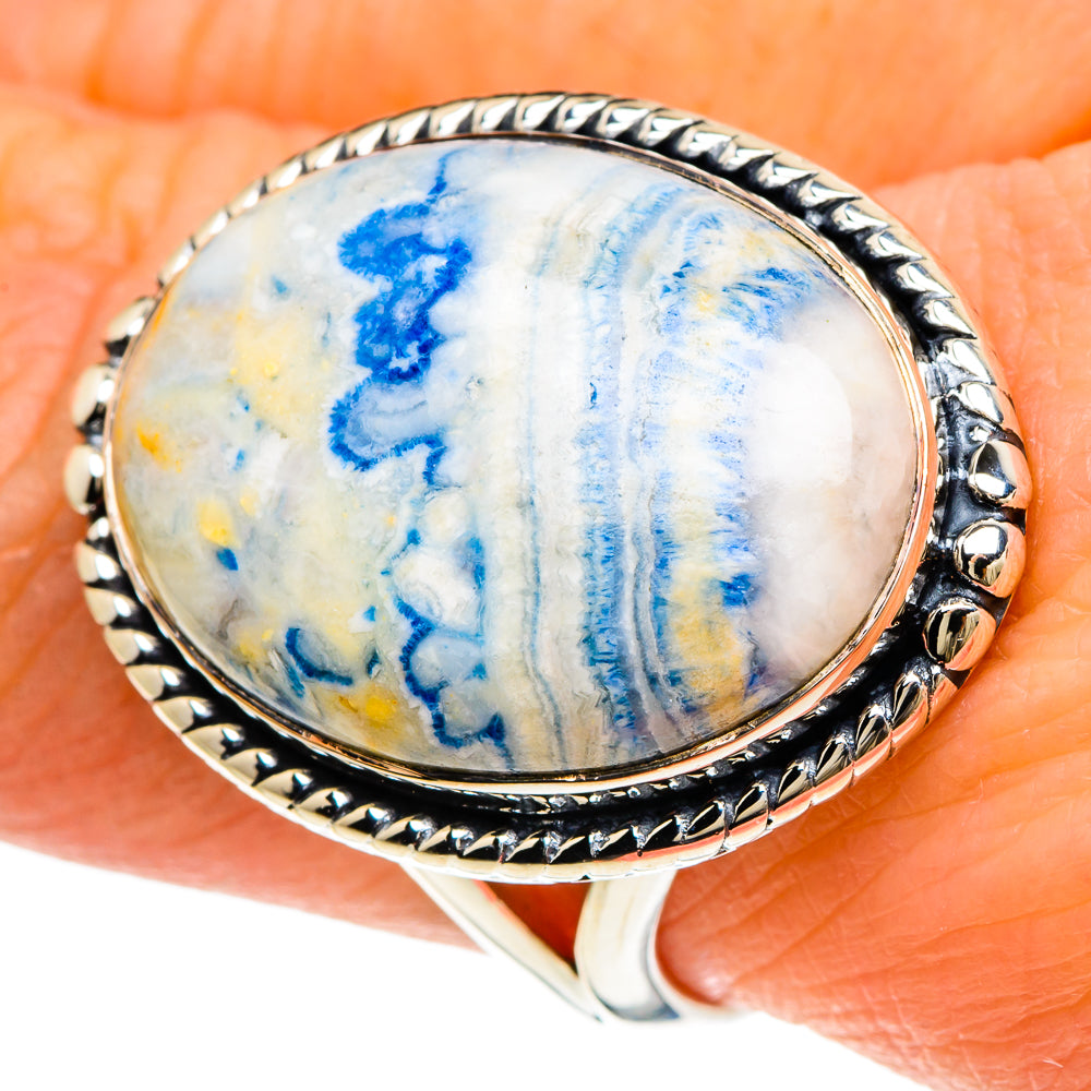 Blue Scheelite Rings handcrafted by Ana Silver Co - RING94162