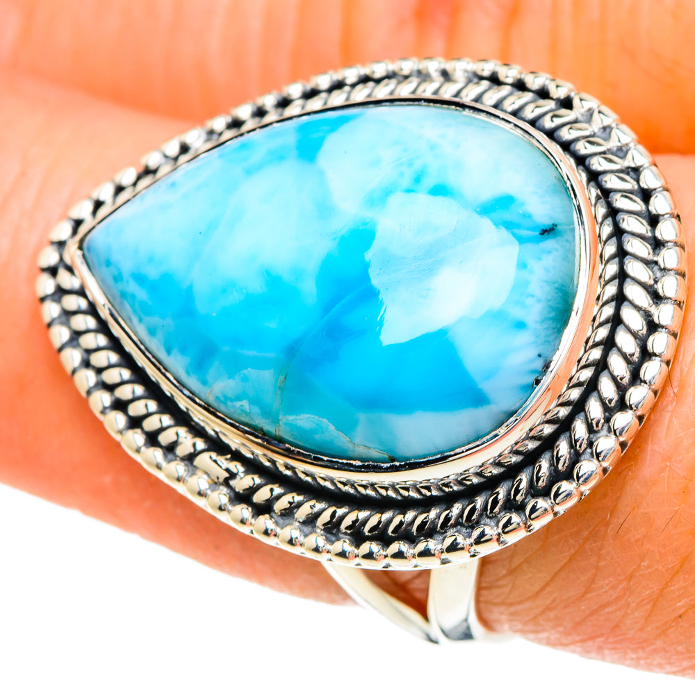 Larimar Rings handcrafted by Ana Silver Co - RING94163
