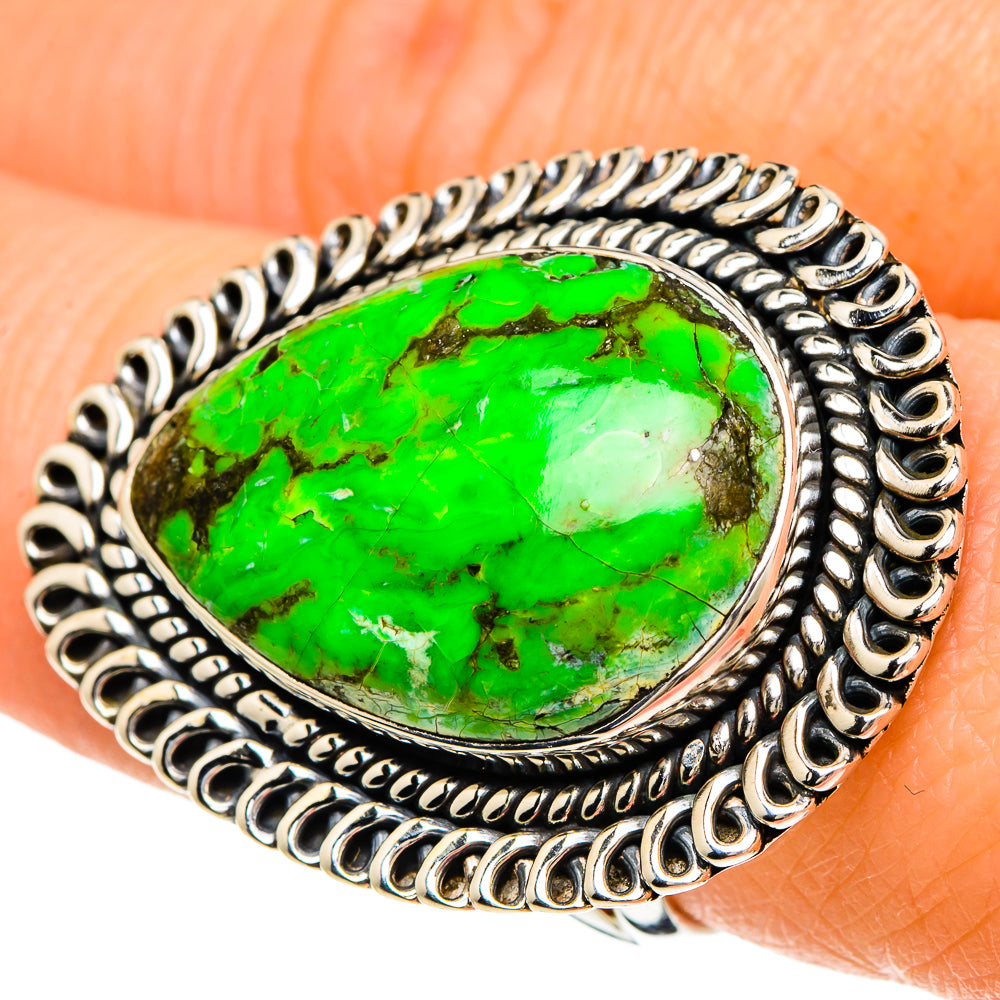 Gaspeite Rings handcrafted by Ana Silver Co - RING94166