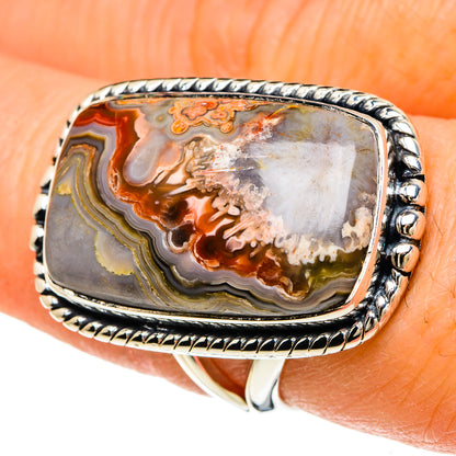 Crazy Lace Agate Rings handcrafted by Ana Silver Co - RING94172