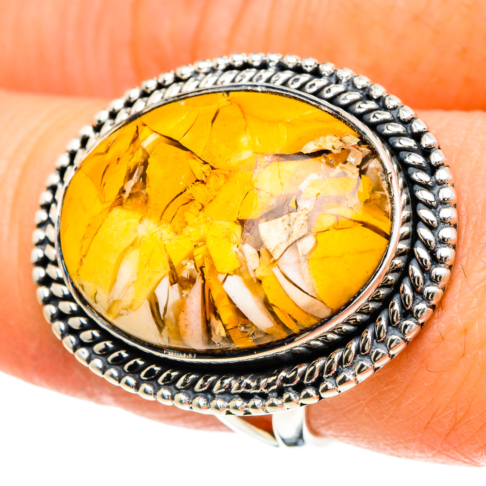 Brecciated Mookaite Rings handcrafted by Ana Silver Co - RING94175