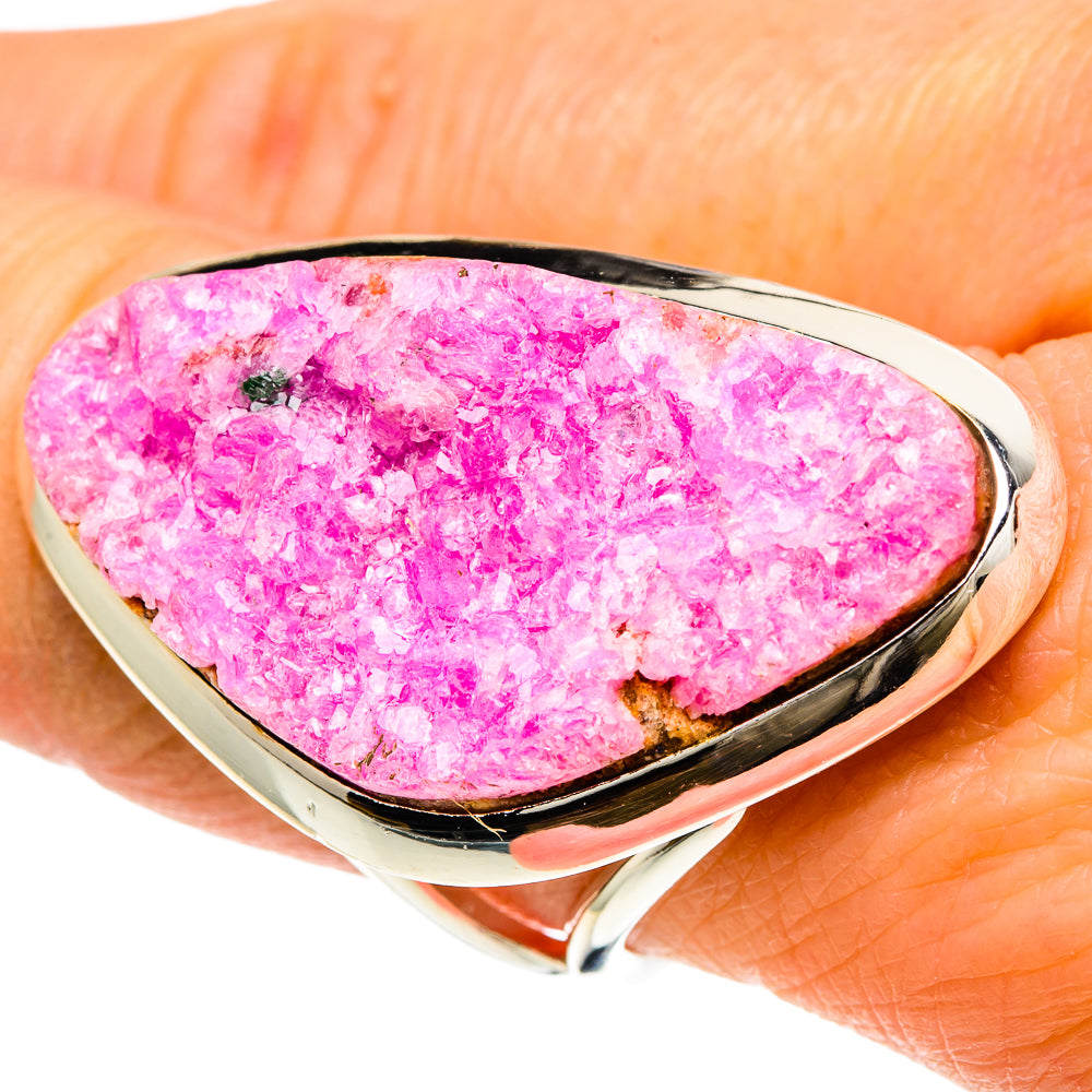 Cobalto Calcite Druzy Rings handcrafted by Ana Silver Co - RING94178
