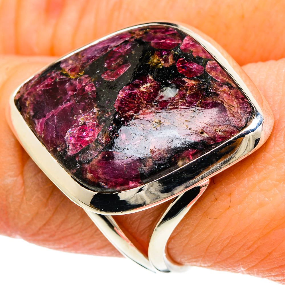 Russian Eudialyte Rings handcrafted by Ana Silver Co - RING94179