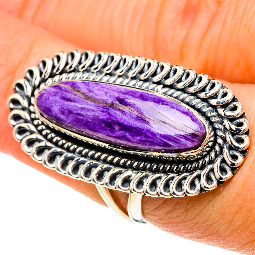 Charoite Rings handcrafted by Ana Silver Co - RING94181