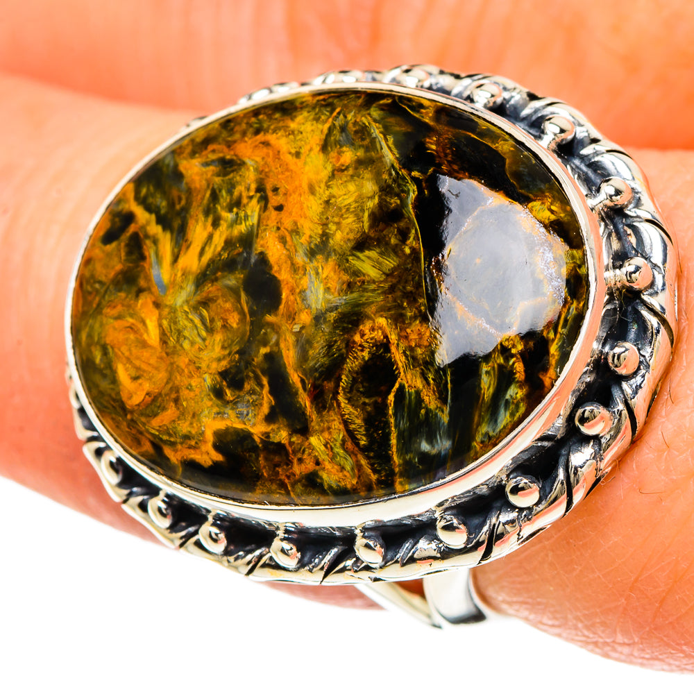 Golden Pietersite Rings handcrafted by Ana Silver Co - RING94183