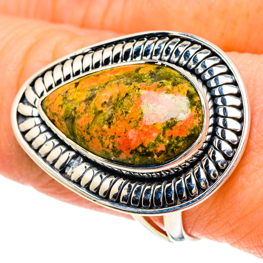 Unakite Rings handcrafted by Ana Silver Co - RING94188