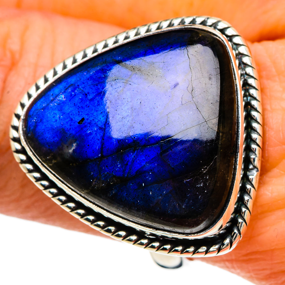 Labradorite Rings handcrafted by Ana Silver Co - RING94193