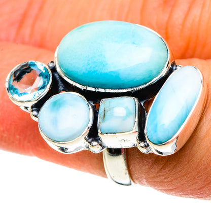 Larimar Rings handcrafted by Ana Silver Co - RING94194