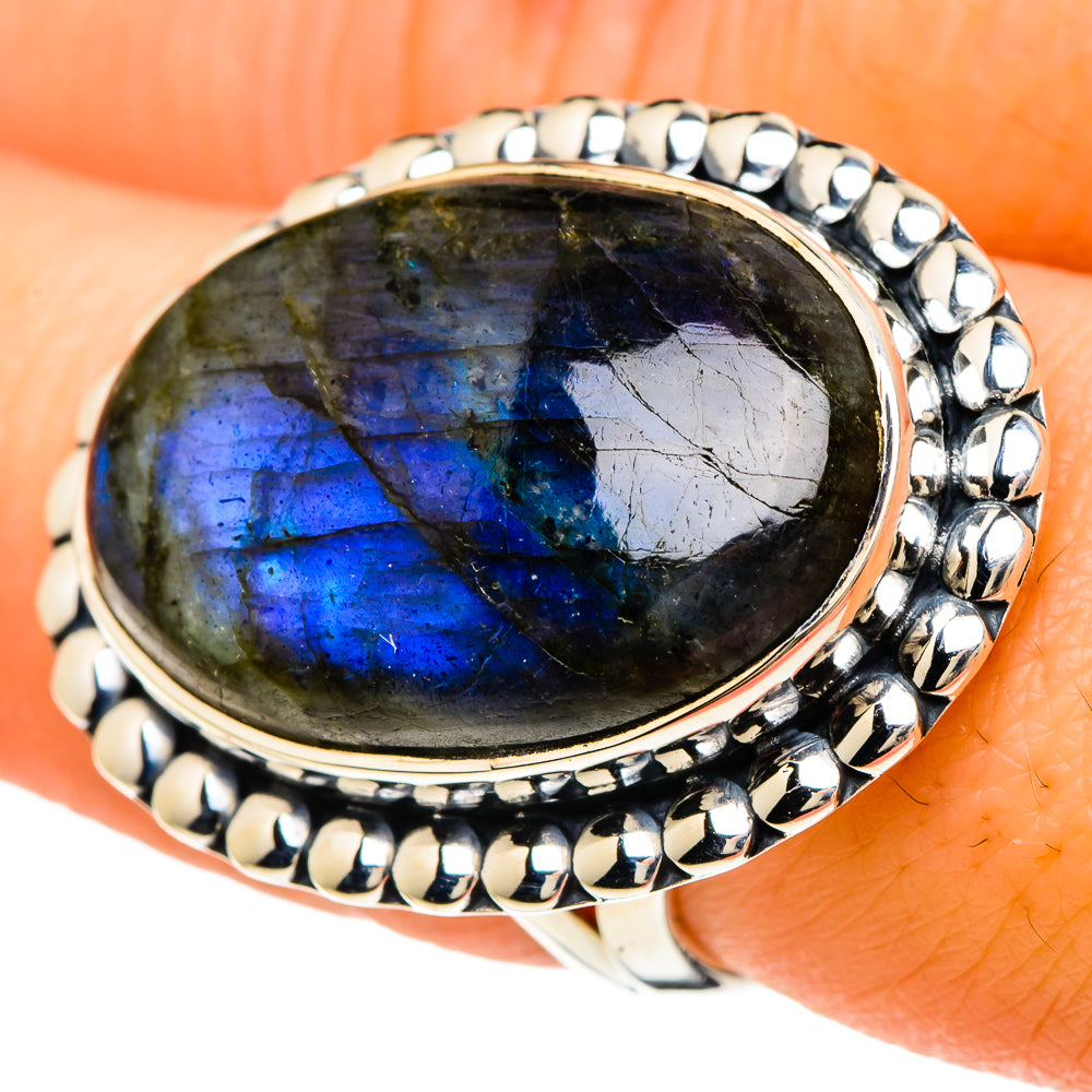 Labradorite Rings handcrafted by Ana Silver Co - RING94195