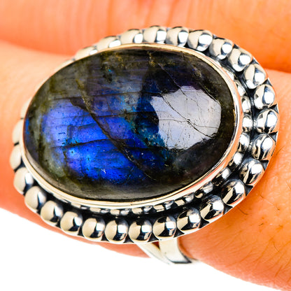 Labradorite Rings handcrafted by Ana Silver Co - RING94195