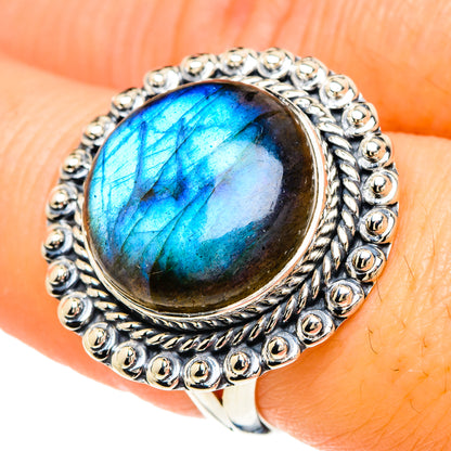 Labradorite Rings handcrafted by Ana Silver Co - RING94197