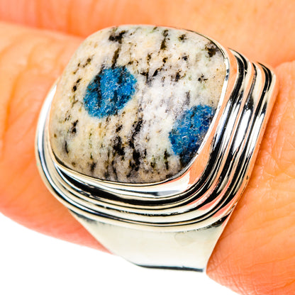 K2 Blue Azurite Rings handcrafted by Ana Silver Co - RING94198