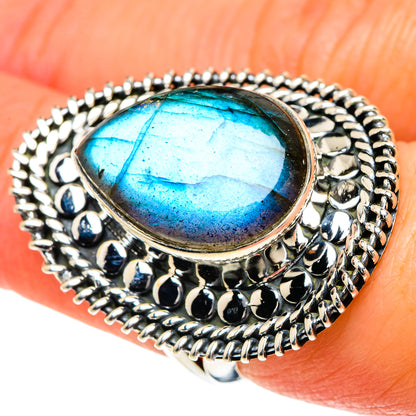 Labradorite Rings handcrafted by Ana Silver Co - RING94199