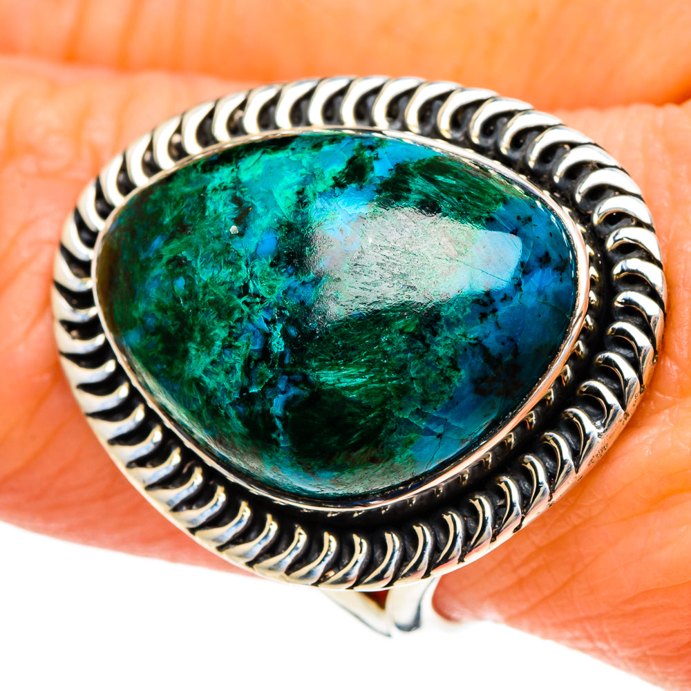 Chrysocolla Rings handcrafted by Ana Silver Co - RING94201