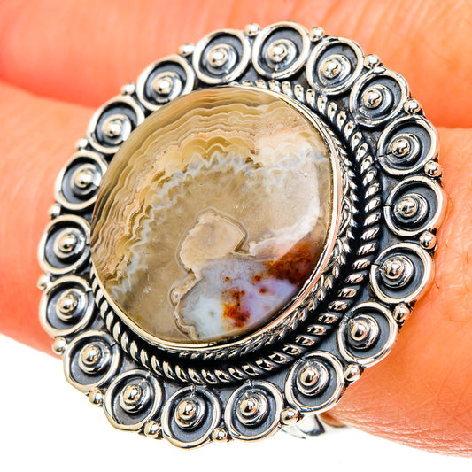 Laguna Lace Agate Rings handcrafted by Ana Silver Co - RING94206