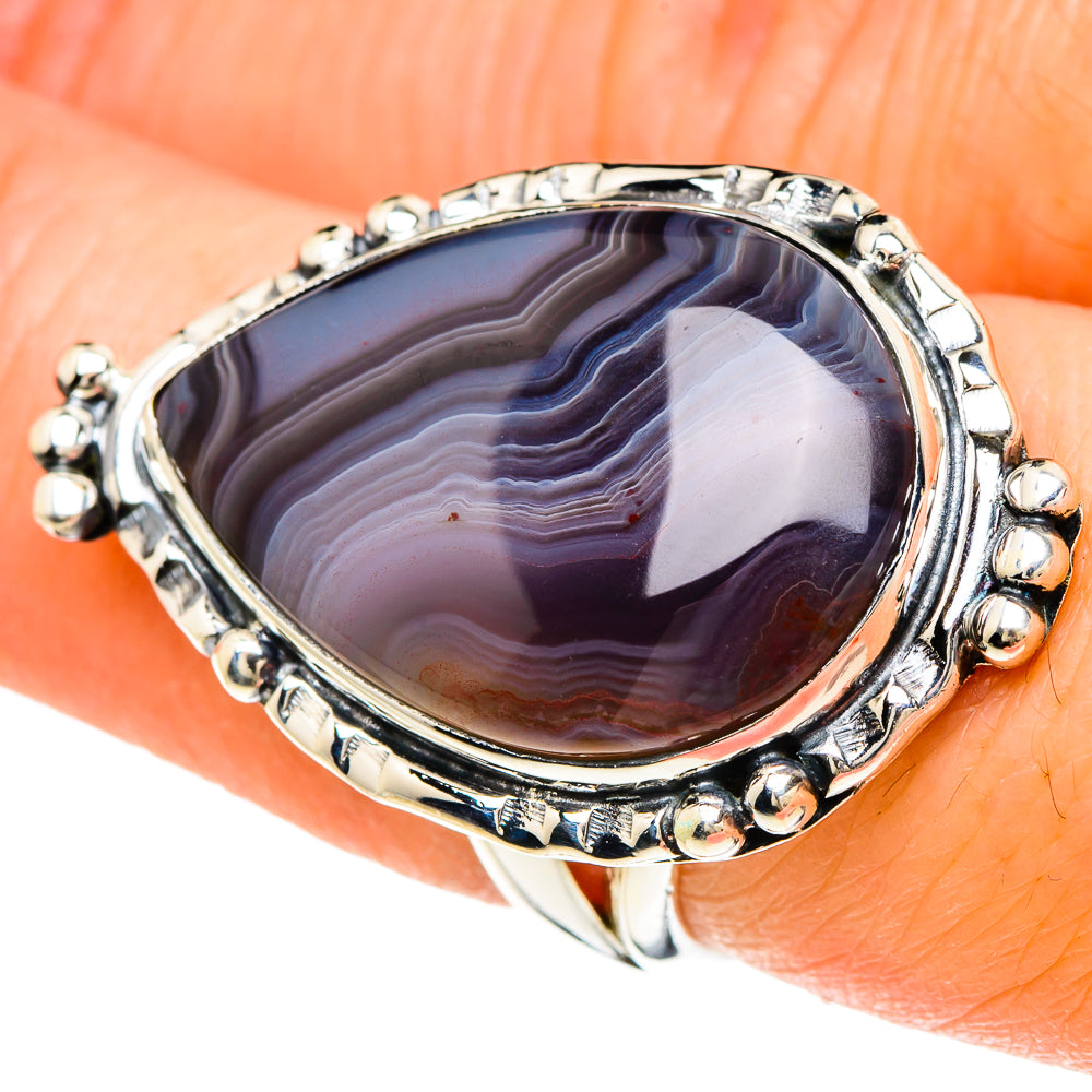Botswana Agate Rings handcrafted by Ana Silver Co - RING94207