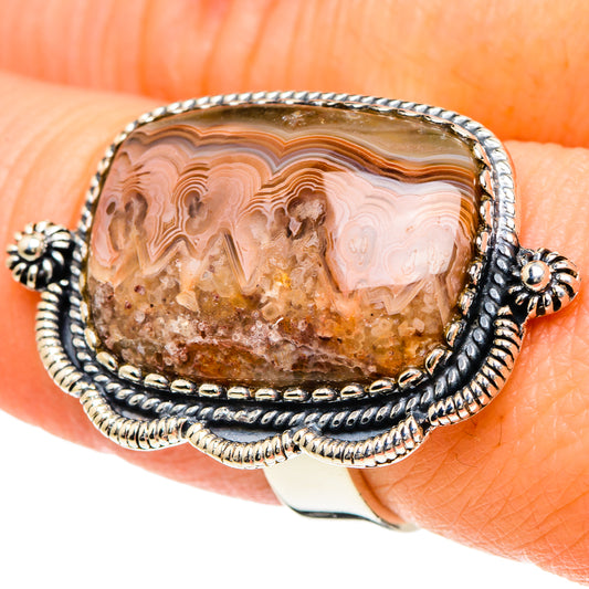 Laguna Lace Agate Rings handcrafted by Ana Silver Co - RING94209
