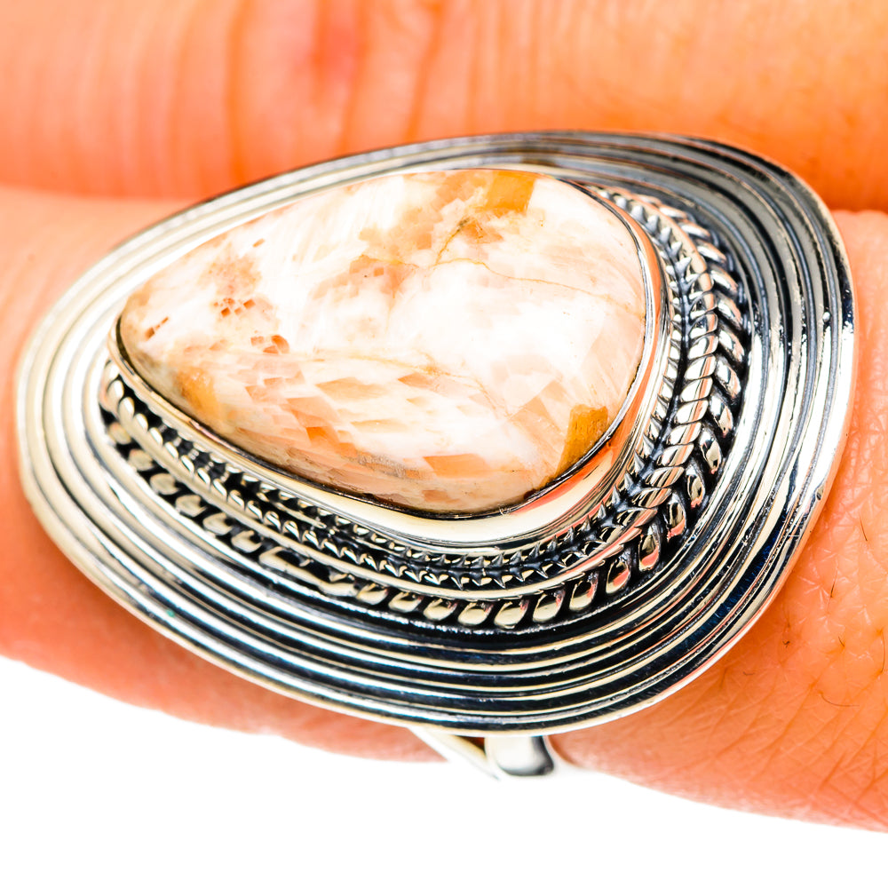 Scolecite Rings handcrafted by Ana Silver Co - RING94210