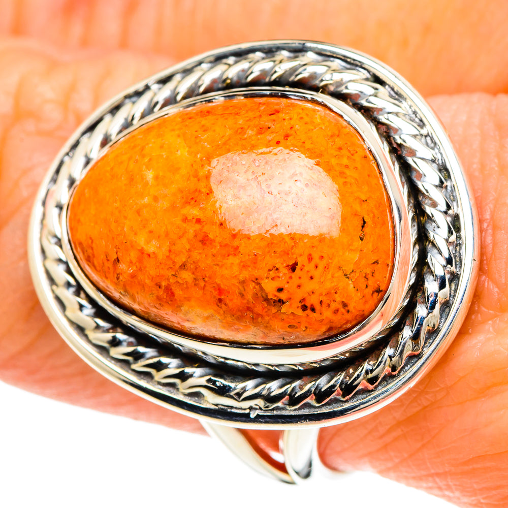 Sponge Coral Rings handcrafted by Ana Silver Co - RING94212