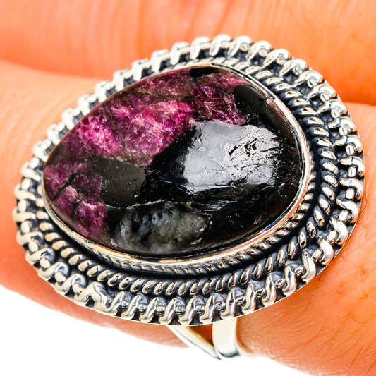 Russian Eudialyte Rings handcrafted by Ana Silver Co - RING94219