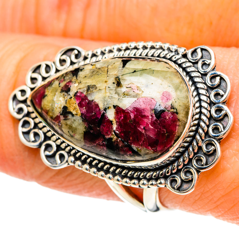 Russian Eudialyte Rings handcrafted by Ana Silver Co - RING94220