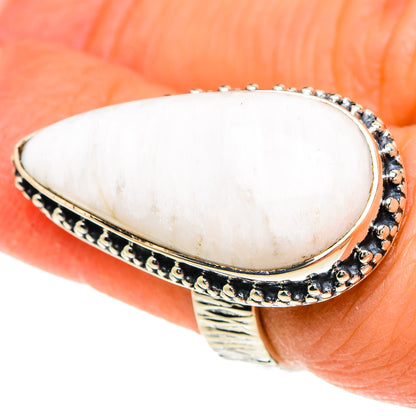 White Scolecite Rings handcrafted by Ana Silver Co - RING94227