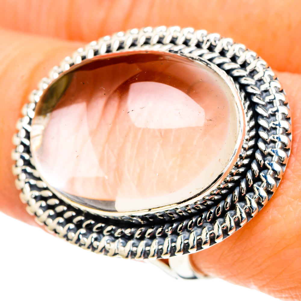 Rainbow Moonstone Rings handcrafted by Ana Silver Co - RING94228