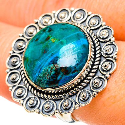 Chrysocolla Rings handcrafted by Ana Silver Co - RING94240