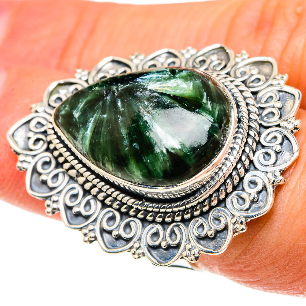 Seraphinite Rings handcrafted by Ana Silver Co - RING94244