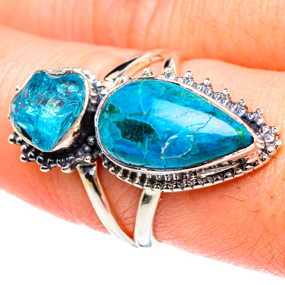 Chrysocolla Rings handcrafted by Ana Silver Co - RING94254