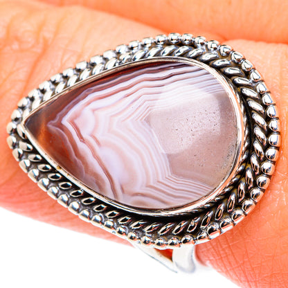 Botswana Agate Rings handcrafted by Ana Silver Co - RING94259