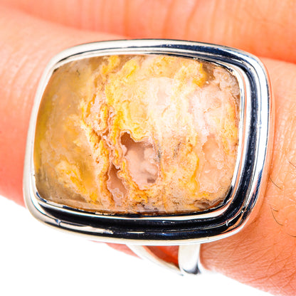 Plume Agate Rings handcrafted by Ana Silver Co - RING94260