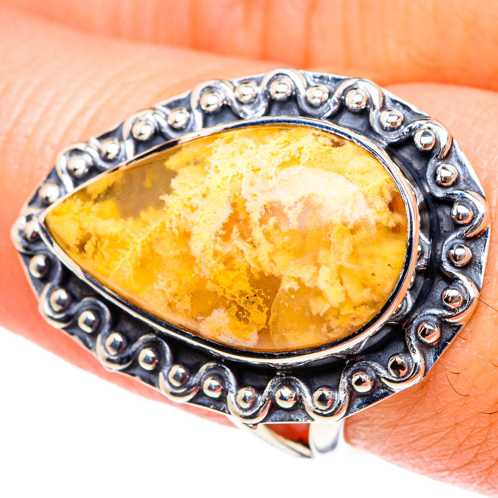 Plume Agate Rings handcrafted by Ana Silver Co - RING94261